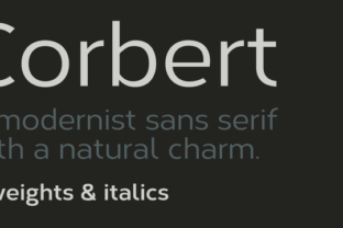 Corbert Family: A Modern Typeface for Clear Design