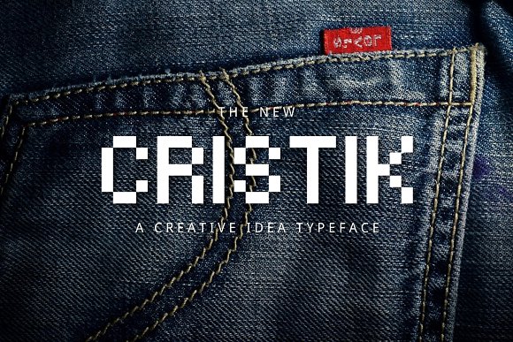 Cristik: A Bold, Pixelated Font for Digital Campaigns