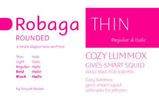 Robaga Rounded Thin: A Rounded Sans Serif for Modern Design
