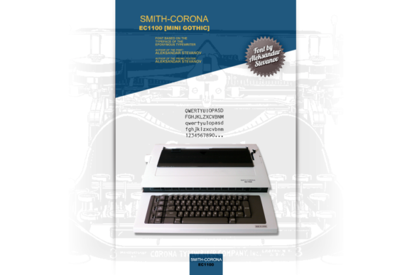 Smith-Corona EC1100 Mini Gothic Font for Digital Design