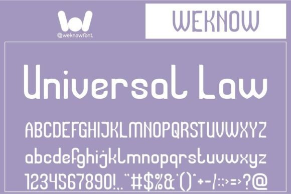 Universal Law Font: A Playful Touch for Creative Makers