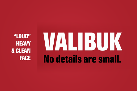 Valibuk: A Compact Typeface for Bold Branding